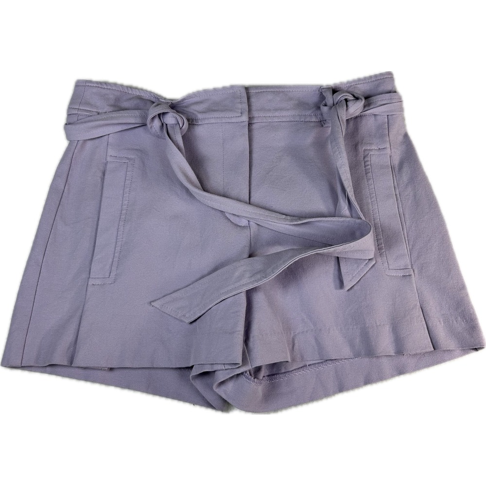 Trina Turk Lavender Purple Tie Waist Shorts High Rise Size 4